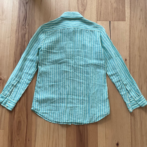 Tommy Bahama Striped Linen Button Down, Size XS/TP - Picture 2 of 5